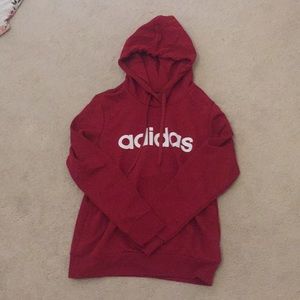 Red adidas hoodie